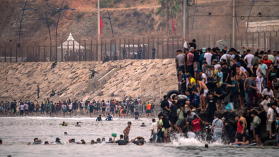 Spain races to secure Ceuta border with floating barrier after mass crossings and 67 deaths