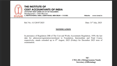 CMA December 2026 registration deadline extended to August 4: Check direct link to apply here