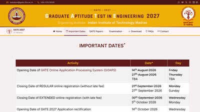 GATE 2027 registration delayed as IIT Madras portal says applications will start soon