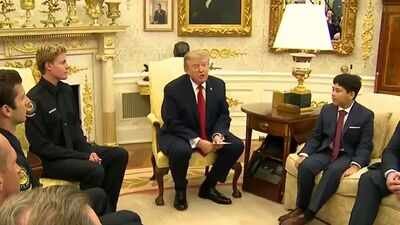“I wouldn’t, probably help you”: President Donald Trump tells 10-year-old rescued by teen lifeguard he “wouldn’t” have risked his life to save him