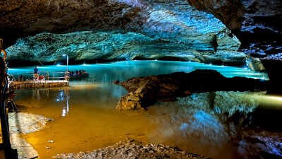 In 1905, a 13-year-old crawled through a tiny Tennessee cave passage and found a hidden underground lake