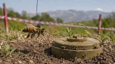 In 2013, honeybees were trained to find land mines left behind by the Balkan wars, turning their extraordinary sense of smell into an unlikely detection tool |