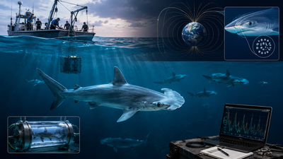 In 2021, scientists tested 20 bonnethead sharks and found they use Earth’s magnetic field to navigate, suggesting sharks may have a magnetic map |