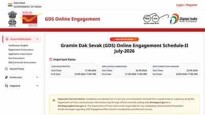 India Post GDS Recruitment 2026 notification out for 25,000+ posts, check eligibility, dates and application details