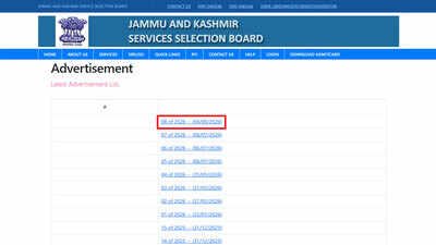 JKSSB recruitment 2026 notification released for 518 posts; applications begin from September 10