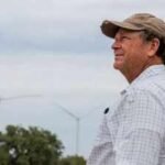 A West Texas rancher rejected wind turbines twice before agreeing to 7 on his family ranch; the royalties now help pay for feed and workers and keep the operation running
