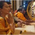 Kangana Ranaut visits Shree Siddhivinayak and Mumba Devi temples: Looks charming in kanjivaram saree |