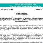 KVS, NVS, EMRS Tier 2 recruitment results 2026 to be released in phases from mid-August