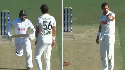 ‘You’re not in Bangladesh now’: Mitchell Starc, Mehidy Hasan clash as visitors dominate Darwin Test