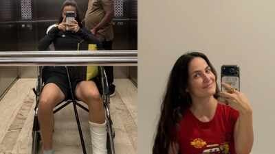 ‘Health comes first’: Elli AvrRam suffers foot fracture after 10-kg dumbbell accident; postpones shoots | Hindi Movie News