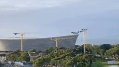 Just 41-46ft: Airlink jets’ dangerously low flypast over Cape Town stadium – Watch