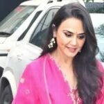 Preity Zinta exudes elegance in Rs 42,500 fuchsia farshi salwar set for ‘Batwara 1947’ press tour