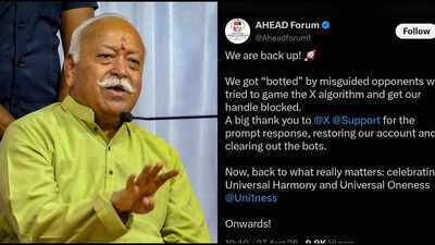 RSS chief Mohan Bhagwat’s US event organiser AHEAD’s X account restored after brief suspension | World News