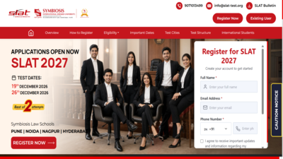 SLAT 2027 registration begins at slat-test.org: Check eligibility, exam dates and application fee
