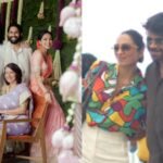Sobhita Dhulipala shares sweet moment with in-laws Nagarjuna and Amala at Hyderabad airport ahead of ‘King100’ actor’s birthday celebrations | Telugu Movie News