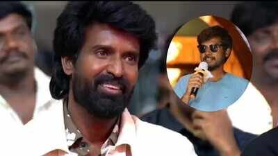 Soori: ‘Once upon a time, I saw you hanging from a rope and painting on a wall’: Soori tears up as Pa. Vijay recalls his early struggles and celebrates his rise at ‘Mandaadi’ audio launch | Tamil Movie News