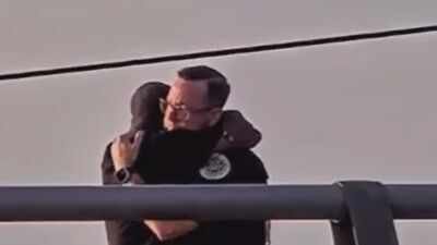 ‘You are loved’: US cop hugs man battling mental health crisis, talks him out of jumping off bridge
