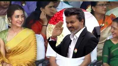 ‘Jana Nayagan’ star and Tamil Nadu CM Vijay hoists flag on Independence Day 2026 as Trisha marks front-row attendance in orange silk saree