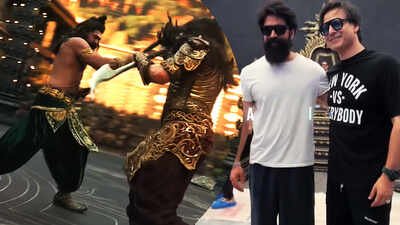 ‘Ramayana’: Vivek Oberoi and Yash share a warm BTS moment before clashing in EPIC Vidyutjihva vs Ravana combat scene