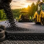 In 2025, Michigan recycled more than 7,000 scrap tires into 0.8 miles of Ellsworth Road; the project later won a national green construction award