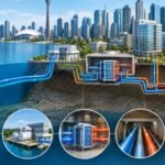 In 2004, Toronto began using cold water from 83 metres beneath Lake Ontario to cool downtown buildings; today the system serves 200 buildings across 40 million sq ft