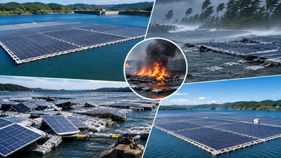 In 2018, Japan opened a floating solar farm with more than 50,000 panels; 18 months later, Typhoon Faxai’s 120mph winds tore modules loose and around 50 panels caught fire