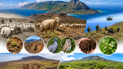 In 1869, 100 sheep were introduced to Mexico’s Socorro Island; the herd grew to about 5,000 and damaged 30% of the island, then removing 1,762 helped forest cover rise from 29% to 85%