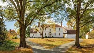A 1762 Virginia house stood in Sussex County for 184 years, then was dismantled piece by piece in 1946 and rebuilt on land once part of George Washington’s Mount Vernon estate; listing now contingent at .799 million