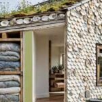 A British house was built with old duvets inside its walls and oyster shells on its exterior to show how everyday waste could be reused in construction | World News