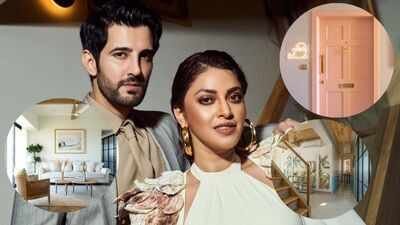 Aditya Seal and Anushka Ranjan’s duplex Mumbai home is a pastel-filled English country escape with a quirky LED baby seal, neon signs and personalised artwork | Hindi Movie News