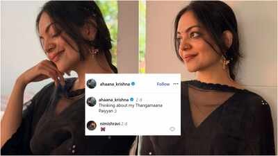Ahaana Krishna-Nimish Ravi wedding on September 13?; ‘Thankamaana Paiyyan’ post fuels fresh buzz | Malayalam Movie News