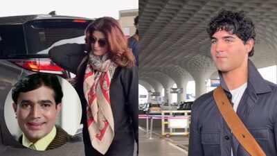 Akshay Kumar’s son Aarav Bhatia SPOTTED with mother Twinkle Khanna and sister Nitara at the Mumbai Airport, fans says, ‘glimpse of Rajesh Khanna’ | Hindi Movie News