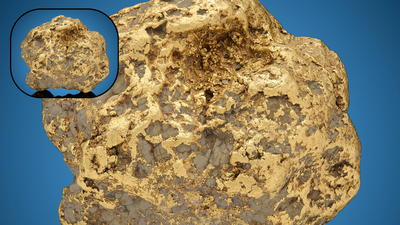 In 1998, Alaska miner Barry Clay was pushing dirt with a bulldozer near Ruby when he uncovered a 294.1-ounce gold nugget; 23 years later, the state’s largest recorded nugget sold for $750,000