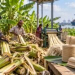 Bangladesh’s banana farmers once discarded the stems; the waste can now produce 37,778 tonnes of fibre a year and a  million export opportunity | World News
