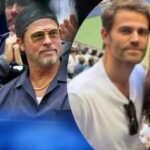 Brad Pitt and girlfriend Ines de Ramon attend US Open match with her ex Paul Wesley and his new wife; couples avoid run-in |