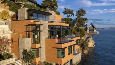 A four-bedroom waterfront home was completed in California in 2026; within months, the Belvedere property is listed for  million; the newly built estate comes with sweeping bay views and luxury amenities