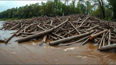 In 1880, Wisconsin’s Chippewa River became a 7-mile wall of logs as 200 million board feet of timber jammed the river before a flood broke it apart | World News