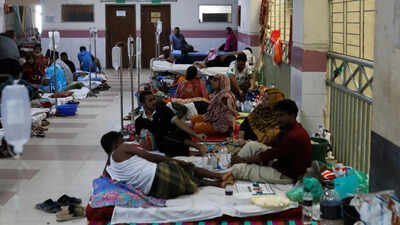 ‘Treated on floor, verandah’: Dhaka hospitals struggle to find space for dengue patients