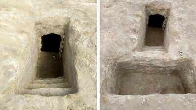 Egyptian archaeologists uncovered rare rock-cut tombs at an ancient Nile Delta site, with Roman camp remains found in the layers above | World News