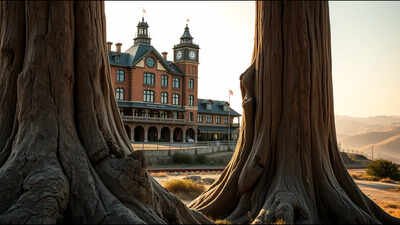 In 1923, a Colorado businessman opened a hotel around an abandoned railway station beside giant petrified tree stumps; four decades later his 160-acre resort became part of a national monument | World News