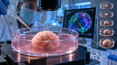 Harvard neuroscientists kept human brain organoids alive for over five years, breaking the 694-day record and mimicking brain development |