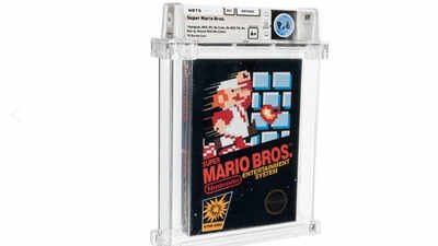Super Mario Bros: In 1986, someone bought Super Mario Bros. as a Christmas gift and left it sealed in a desk drawer; 35 years later, the forgotten game sold for $660,000
