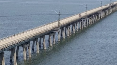 In 1945, Oklahoma opened a nearly 4,900-foot bridge across Lake Texoma; 81 years later a record $408 million project has begun to build its replacement while the old bridge stays open
