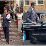 Billionaire heiress Isabel Getty, great-granddaughter of oil tycoon J. Paul Getty, marries British financier Faris McKinnon in intimate London wedding, newlyweds make grand exit in vintage Rolls-Royce