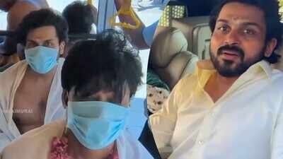 Sardar 2 Release: Karthi, SJ Suryah and Ashika Ranganath visit Tiruchendur temple, seek blessings of Lord Murugan ahead of ‘Sardar 2’ release | Tamil Movie News
