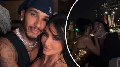 Kim Kardashian and Lewis Hamilton kiss in front of Eiffel Tower; couple share pictures from romantic Paris getaway﻿ |