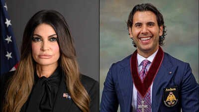 Who is Christos Marafatsos, the Greek-American businessman accompanying Kimberly Guilfoyle to key meetings?