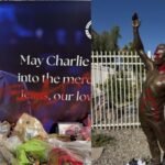Memorial statue of slain conservative activist Charlie Kirk vandalised with red paint in Phoenix | World News