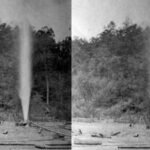 In 1895, lightning ignited a massive West Virginia gas well, sending flames 200 feet into the sky as crowds gathered to witness one of America’s most extraordinary fires