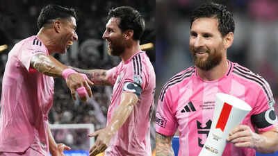 Lionel Messi: Watch: Lionel Messi wins 49th career trophy with 100th goal for Inter Miami | Football News